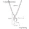 [316L鈦鋼]簡約輕奢26字母項鏈P1992 - P1992-钢白项链P