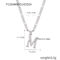 [316L鈦鋼]簡約輕奢26字母項鏈P1994 - P1994-钢色项链M