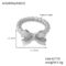 [316L鈦鋼]小眾輕奢蝴蝶結戒指A064 - A064-钢色戒指, 6号
