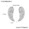[316L鈦鋼]法式翅膀紋理耳釘 - F1587-钢色耳环