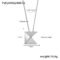 [316L鈦鋼]方塊立體三角項鏈P2024 - P2024-钢色项链