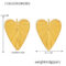[316L鈦鋼]愛心樹葉紋路耳環F1615 - F1615-金色爱心耳环