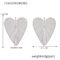 [316L鈦鋼]愛心樹葉紋路耳環F1615 - F1615-银色爱心耳环