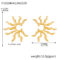 [316L鈦鋼]時髦太陽花誇張耳環F1659 - F1659-金色夸张耳环