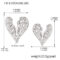 [316L鈦鋼]巖溶桃心項鏈耳釘TXP179 - TXF179-钢色不对称爱心耳环