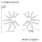 [316L鈦鋼]時髦太陽花誇張耳環F1659 - F1659-钢色夸张耳环
