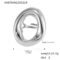 [316L鈦鋼]誇張鏤空圓形開口戒指 - A987-钢色戒指-7号