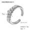 [316L鈦鋼]輕奢發箍造型開口戒指A982 - A982-钢色戒指, 均码7#