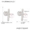 [316L鈦鋼]鑲鋯石星座符號耳釘 - TXF209-钢色仿珍珠锆石耳环