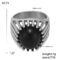 [316L鈦鋼]時尚大氣黑瑪瑙鏤空戒指A175 - A175-钢色戒指, 6号