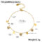 [316L鈦鋼]愛心鋯石吊墜項鏈手鏈套裝 - TXS224-金色爱心白锆石脚链